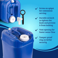 30-Gallon Stackable Water Container Essentials Kit - 6 QTY